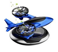 Difusores solares de aceite para coche,Ambientador solar para coche,Difusor de fragancia para coche giratorio con energía solar - El coche bimotor del avión huele el ambientador de aire, purificador d