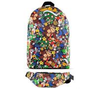 Difuzed Mochila De Nintendo - Personajes De Super Mario + Riñonera