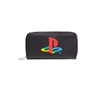 Difuzed PlayStation - Monedero con Cierre de Cremallera Alrededor de la Moneda, 24 cm, Color Negro