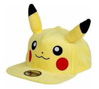 Difuzed Pokemon Pikachu Plush Snapback Cap Accessories, Yellow, One Size