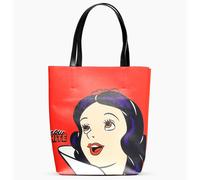 Difuzed snow white face shopper bag placed print, equipaje-bolsa de me
