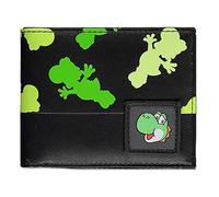 Difuzed Yoshi Colour Silhouette All-Over Print Bi-Fold Wallet, Accesorio de Viaje-Billetera Plegable Adulto Unisex, Nero, Standard