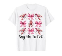 Diga no a la Olla con langostinos, cangrejos de río, niña, mamá, Coqueta Rosa Camiseta