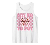 Diga no a la Olla con langostinos, cangrejos de río, niña, mamá, Coqueta Rosa Camiseta sin Mangas