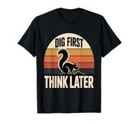 Diga Primero, piense después, Divertida Ardilla Retro Camiseta