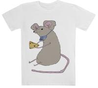 Diga Queso Garabato De Rata Camiseta Blanca De Manga Corta para Niños
