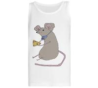 Diga Queso Garabato De Rata Camiseta Blanca Sin Mangas para Mujer