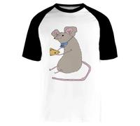 Diga Queso Garabato De Rata Camiseta De Béisbol Unisex Blanca De Manga Corta