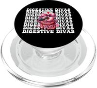 Digestive Divas Gastroenterología Enfermera Endoscopia Enfermera Niña PopSockets PopGrip para MagSafe