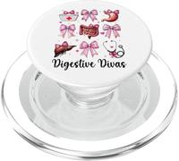 Digestive Divas Gastroenterología Enfermera Endoscopia Enfermera Niña PopSockets PopGrip para MagSafe