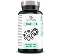Digestivo Natural - Enzimas Digestivas DigeZyme con Bromelina - Ayuda contra Hinchazón Abdominal, Gases y Digestión Pesada, con Jengibre, Hinojo y Genciana - Vegano 60 cápsulas | Digelit Nutribiolite