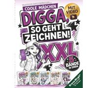 DIGGA, so geht Zeichnen lernen! Der XXL-Sammelband für Mädchen: 5 Zeichenbücher in einem • Schritt-für-Schritt-Motive mit Videos • auch offline nutzbar (Digga-Zeichenbuchreihe)