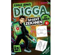 Digga, so geht Zeichnen lernen | Zeichenbuch für Teenager-Jungs ab 12 Jahren: Coole Motive mit Zeichenvideos, einfacher Schritt für Schritt Anleitung