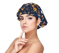 Digger Roadblock Dozer - Gorro de seda satinada para mujeres durmientes, ajustable de doble capa de satén para cabello rizado