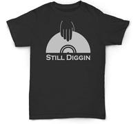 Diggin in The Crates Vinyl Record Vintage Rare Madlib ALC Daringer T-Shirt Mens Black Tees Unisex Shirt(X-Large)