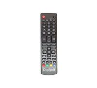 DiggitalWorld Mando Universal tamaño pequeño para Televisores LG, NO Necesita INSTALACIÓN códigos LG preinstalados Compatible con función Netflix Amazon