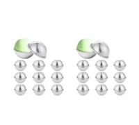 Diggtor 40 piezas 20 juegos de moldes para bolas de baño de metal DIY para la creación de suministros DIY 5,5 x 2,5 cm