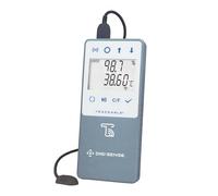 Digi-Sense AO-18000-30 Registrador de datos de humedad de temperatura con capacidad inalámbrica en vivo rastreable, 1 sonda con cable