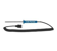 Digi-Sense - Sonda de termopar compacta con revestimiento PFA, 4.5" L, Grnd; tipo J