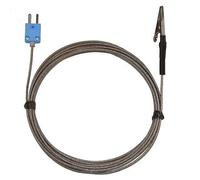 Digi-Sense Tipo-T - Sonda de horno con clip de cocodrilo de 2 pulgadas de largo, cable trenzado SS de 10 pies