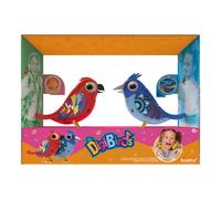 Silverlit DIGIBIRDS Pack de 2 pájaros interactivos Que silban y cantan, reaccionan al Tacto y a la Voz, Color Aleatorio, Juguete para niños 5 años