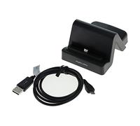 digibuddy Base de Carga USB 1401, Conector Micro USB para Samsung, Color Negro