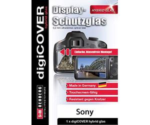 digiCOVER Carcasa híbrida de Papel de Aluminio Protector de Pantalla de Cristal para Sony DSLR Alpha 77 V/77 II