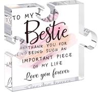 DIGIELE Regalos para mejores amigas, para mujeres y niñas, regalo para amigos, trabajo femenino, especial para cumpleaños, ideas de amistad y Acción de Gracias, adorno de rompecabezas acrílico, 12 x