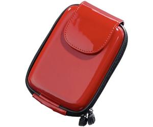 Digietui Pintura/Brillante Sony W Bolsa de la cámara de la Serie con un Revestimiento de Color Rojo Suave