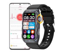 DigiKuber Reloj Inteligente ECG, Smartwatch Impermeable de 1,47 Pulgadas con Presión Arterial, SpO2, Frecuencia Cardíaca, Recordatorio de Mensajes y Llamadas para Android iOS