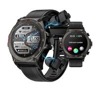 DigiKuber Reloj Inteligente y Auriculares TWS, 1,53" AMOLED Smartwatch Impermeable, Auriculares BT Integrados con Dial de Respuesta Llamadas, Frecuencia cardíaca, Presión Arterial para Android iOS