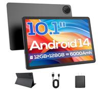 DigiLand Tab R10 PRO Tablet 25.7 cm - Android 14, MTK MediaTek Helio G80 Octa-Core Procesador, pantalla táctil HD IPS de 10.1 pulgadas, batería de 10 horas, Bluetooth 5.0, cámaras duales de 8MP +