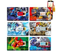 Digimon Paquete de tarjetas Dim - Paquete con tarjetas de héroe vital, incluyendo Ermitaño en la selva, Nu Metal Empire, Volcanic Beat, Blizzard Fang, Infinite Tide, Titan of Dust Plus Bookmark |