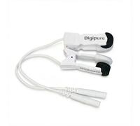 Digipure Electrodos de clip con alambre y cabezales de goma suave para lóbulo de oreja, tragus, concha, 2 piezas