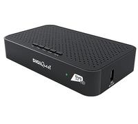 DIGIQUEST Decodificador Tivùsat Classic Q10 | Receptor de satélite HD tivùsat y Zona DAZN habilitada | Mediaplayer, Mando a Distancia 2 en 1 y tivùsat Smartcard incluidos | De Color Negro