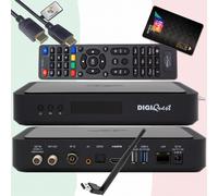 DigiQuest Q99 UHD 4K Combo Receiver WiFi Stick Smartcard TivuSat Negra