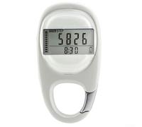 Digital 3D LCD Pedometer Electronic Step Counter for Fitness Activity Running(White)