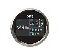 Digital 85mm GPS Velocímetro con luz de fondo de 7 colores. LCD Contador de viaje de kilometraje ajustable del odómetro for el barco de coches 12V 24V(BS)