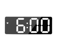 Digital Alarm Clock, Double Mode Large Numbers with Sleek Modern Design, Alarm Clocks Bedside, White, Battery Powered,16xm6x26.3x2.36x0.79in, Easy To Read Time and Adjustable Brightness