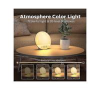 Digital alarm clock for kids with gentle sunrise simulation