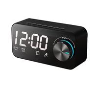 Digital Alarm Clock - Touch Screen Mirror Display Time Device, Wireless Speaker Table Clock, LED Bright Screen Bedside Alarm Unit With Modern Design For Bedroom Living Room Kid Room Desk Nightstand