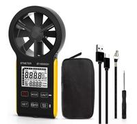 Digital Anemometer, Wind Speed Meter compatible for Measuring 5 Unit Options Wind Speed and 3 Unit Options Wind Flow CFM