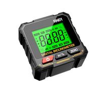 Digital Angle Finder, Magnetic Protractor, Angle Level Gauge, LCD Display ABS Housing, Precision Measuring Tool, Construction Woodworking, 2,56 x 2,56 pulgadas, negro, 1 paquete