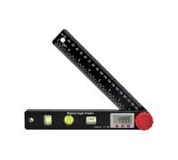 Digital Angle Ruler Protractor Spirit Level Ruler Digital Goniometer 230mm 360 Angle Gauges with Horizontal Vertical Circle Level Bubble, LCD Display,