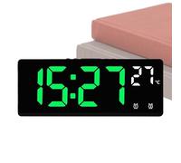 Digital Anrench - Reloj digital de voz | Temporizador de escritorio para la temperatura de la temperatura para el | Pantalla LED con activación del sonido, repetición de alarma,