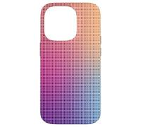 Digital Aura Gradient Pink Orange Purple Pixel Energy Design Carcasa para iPhone 14 Pro