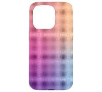 Digital Aura Gradient Pink Orange Purple Pixel Energy Design Carcasa para iPhone 15 Pro