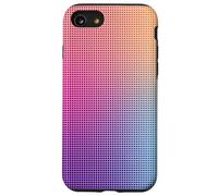 Digital Aura Gradient Pink Orange Purple Pixel Energy Design Carcasa para iPhone SE (2020) / 7/8