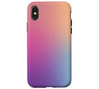 Digital Aura Gradient Pink Orange Purple Pixel Energy Design Carcasa para iPhone X/XS