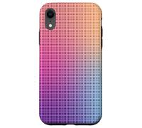 Digital Aura Gradient Pink Orange Purple Pixel Energy Design Carcasa para iPhone XR